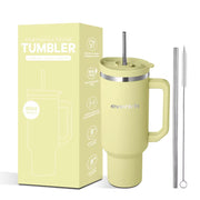 Everich 40Oz BPA Free Stainless Steel Tumbler 100 Leakproof Double Wall Vacuum Insulation Tumbler with Handle