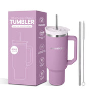 Everich 40Oz BPA Free Stainless Steel Tumbler 100 Leakproof Double Wall Vacuum Insulation Tumbler with Handle